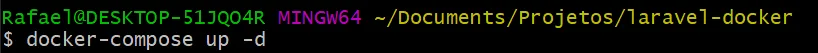 docker-compose up -d