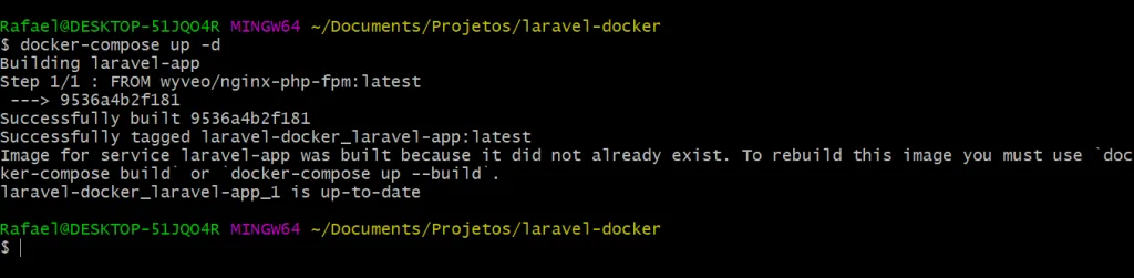 docker-compose building
