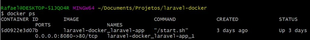 docker ps