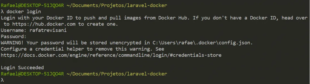docker login