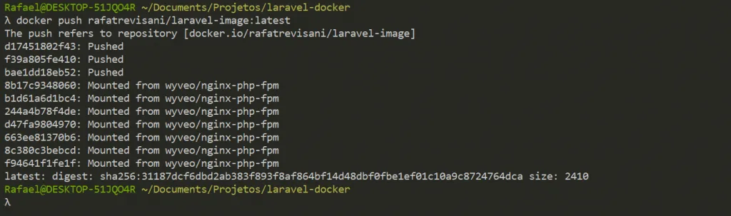 docker push
