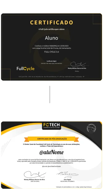 Certificados de conclusão
